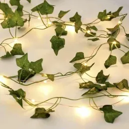 Lierre artificiel avec éclairage LED - 25 mètres / Vert