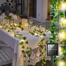 Lierre artificiel avec éclairage LED - 25 mètres / Vert