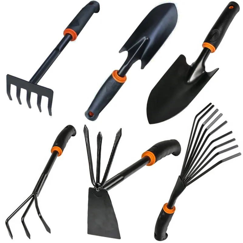 Ensemble d’outils de jardinage, 6 pièces / Noir