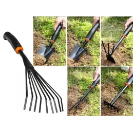 Ensemble d’outils de jardinage, 6 pièces / Noir