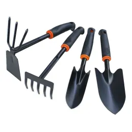 Ensemble d’outils de jardinage, 6 pièces / Noir