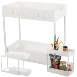 Panier coulissant pour produits de nettoyage ADAM / Blanc mat