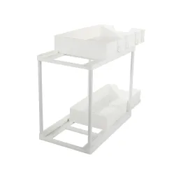 Panier coulissant pour produits de nettoyage ADAM / Blanc mat