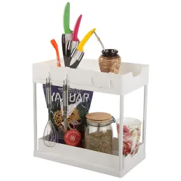 Panier coulissant pour produits de nettoyage ADAM / Blanc mat