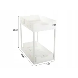Panier coulissant pour produits de nettoyage ADAM / Blanc mat