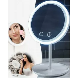 Miroir cosmétique avec ventilateur ICE / Blanc