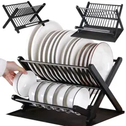 Égouttoir à vaisselle pliable X-tray / Noir mat