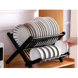 Égouttoir à vaisselle pliable X-tray / Noir mat