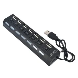 Hub USB 2.0 7 ports USB-A / Noir mat
