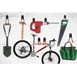 Support de garage pour outils et vélos / Rouge
