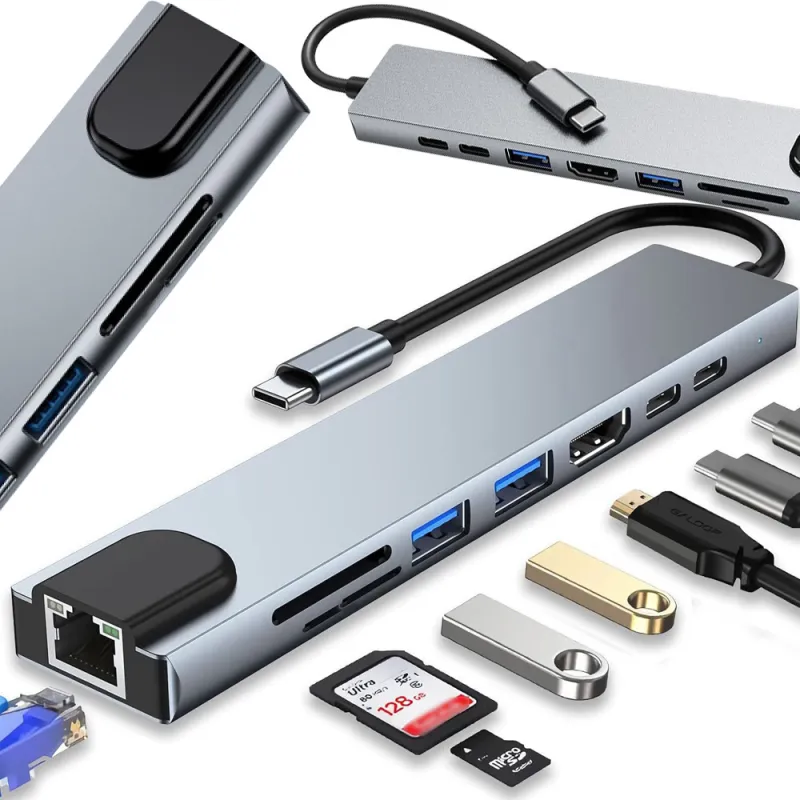 Prise de raccordement pour tous les types de connecteurs OFFICE HUB / Argent