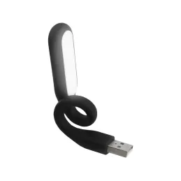 Lampe flexi USB en silicone pour ordinateur portable PAD / Noir