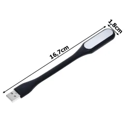 Lampe flexi USB en silicone pour ordinateur portable PAD / Noir