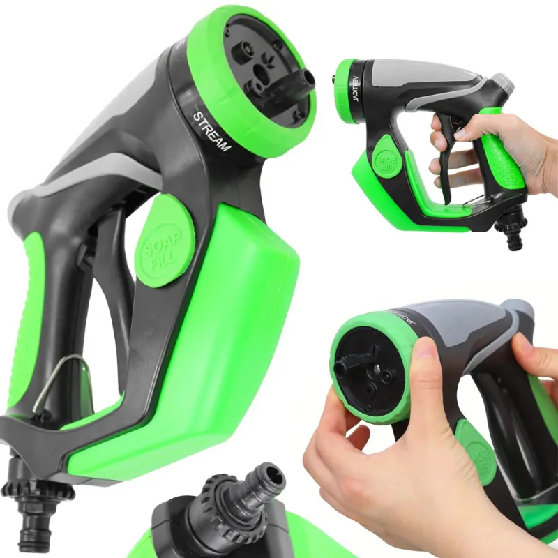Pistolet haute pression pour le lavage de voiture avec réservoir de détergent / Vert