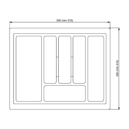 Buffet VIVA – profondeur 450 mm / blanc