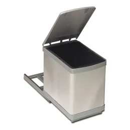 Poubelle coulissante 300 mm – 1 × 16 L / Inox