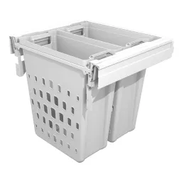 Panier à linge coulissant avec fermeture amortie TARRO / Blanc