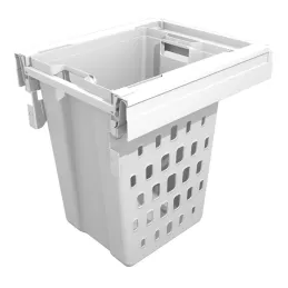Panier à linge coulissant avec fermeture amortie TARRO / Blanc
