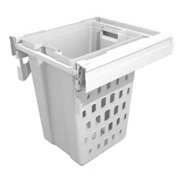 Panier à linge coulissant avec fermeture amortie TARRO / Blanc