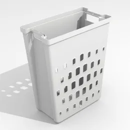 Poubelle de salle de bains à couvercle basculant GOLL / Blanc