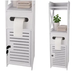 Armoire de salle de bains verrouillable WELLS / Blanc
