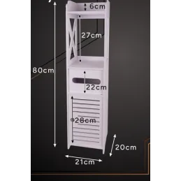 Armoire de salle de bains verrouillable WELLS / Blanc
