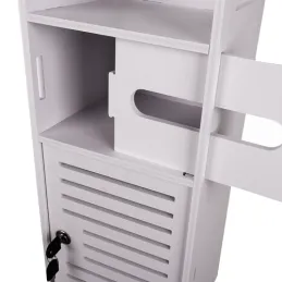 Armoire de salle de bains verrouillable WELLS / Blanc