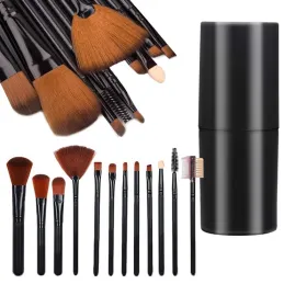 Set de 12 pinceaux de maquillage / Noir