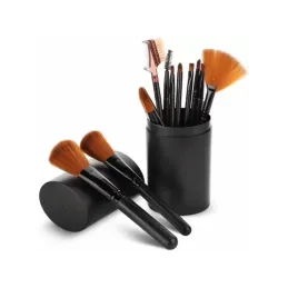 Set de 12 pinceaux de maquillage / Noir