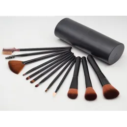 Set de 12 pinceaux de maquillage / Noir