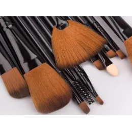 Set de 12 pinceaux de maquillage / Noir