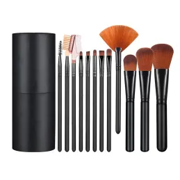 Set de 12 pinceaux de maquillage / Noir