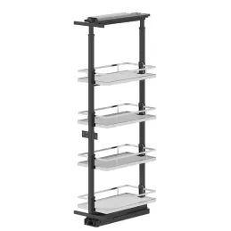 Support alimentaire TARON 1259–1655 mm avec amortissement / Blanc – chrome