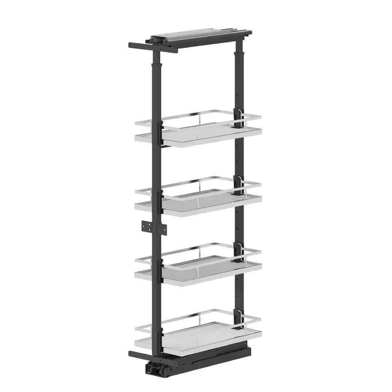 Support alimentaire TARON 1259–1655 mm avec amortissement / Blanc – chrome