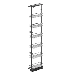 Pied de meuble de cuisine TARON 1959–2255 mm avec amortissement / Blanc – chrome