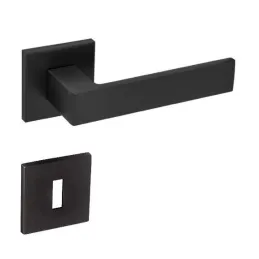 Poignée sur rosace GUAM / Noir mat