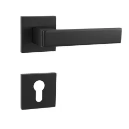 Poignée sur rosace GUAM / Noir mat