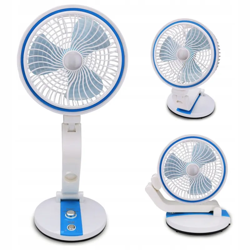 Ventilateur pliable avec lampe LED de table FAN / Bleu