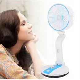 Ventilateur pliable avec lampe LED de table FAN / Bleu