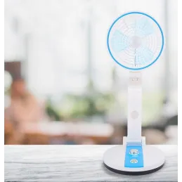 Ventilateur pliable avec lampe LED de table FAN / Bleu