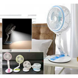 Ventilateur pliable avec lampe LED de table FAN / Bleu
