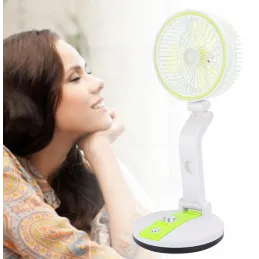 Ventilateur pliable avec lampe de bureau LED FAN / Vert