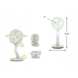 Ventilateur pliable avec lampe de bureau LED FAN / Vert
