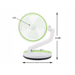 Ventilateur pliable avec lampe de bureau LED FAN / Vert
