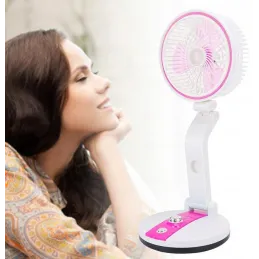 Ventilateur pliable avec lampe de bureau LED FAN / Rose