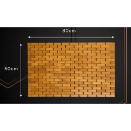 Tapis de bain antidérapant en bambou LASSA / Bois