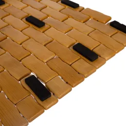 Tapis de bain antidérapant en bambou LASSA / Bois