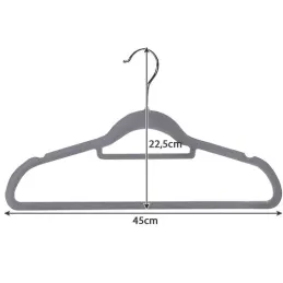 Lot de 20 cintres à épaules / Gris