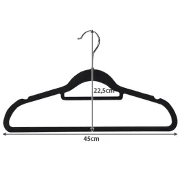 Lot de 20 cintres à épaules crantées / Noir