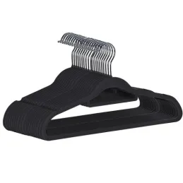 Lot de 20 cintres à épaules crantées / Noir